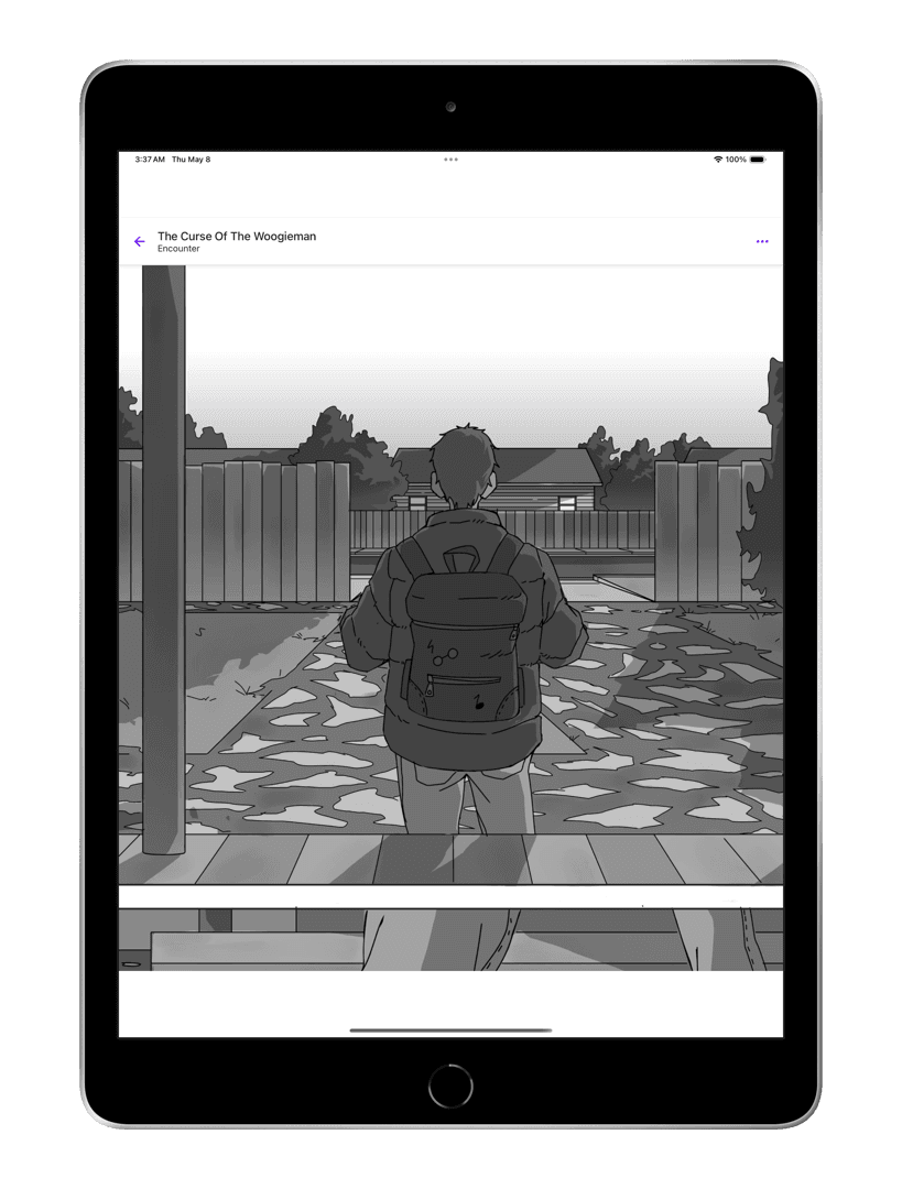 Black Valley Comics App Screenshot showing The Curse Of The Woogleman comic