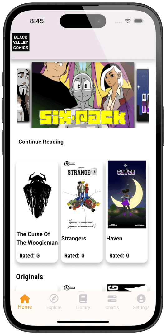 Black Valley Comics App
